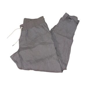 Athleta Bali Linen Ankle Pants Gray Size 2